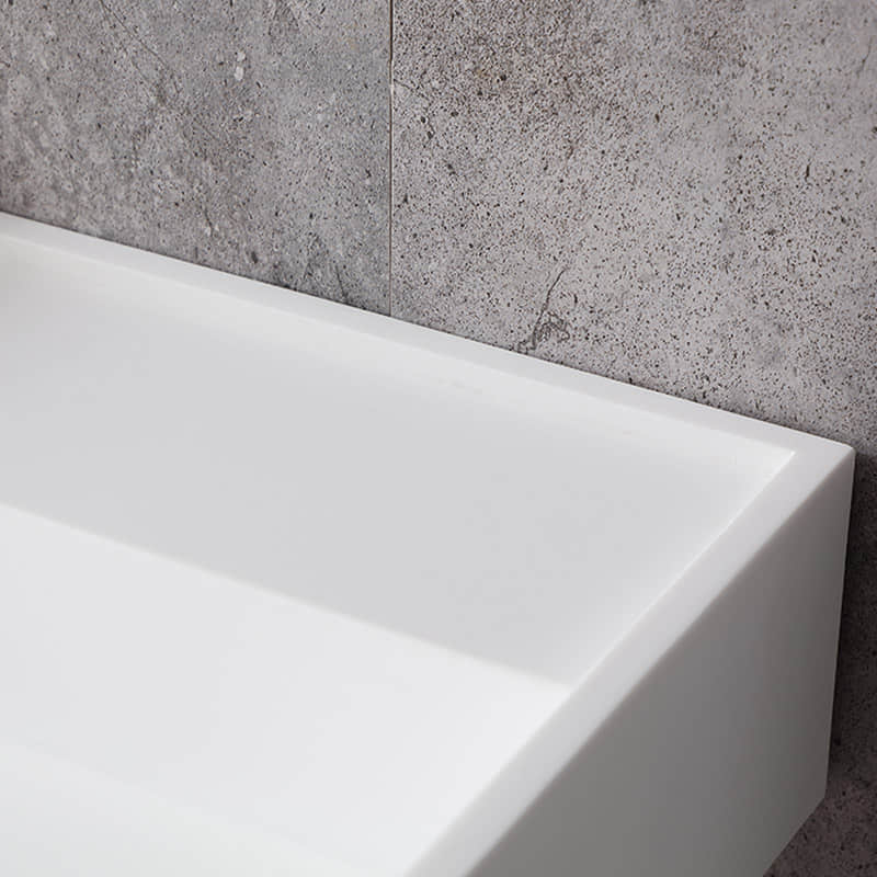 ABN0253 Wall Mounted Rectangular Artificial Stone Wash Basin