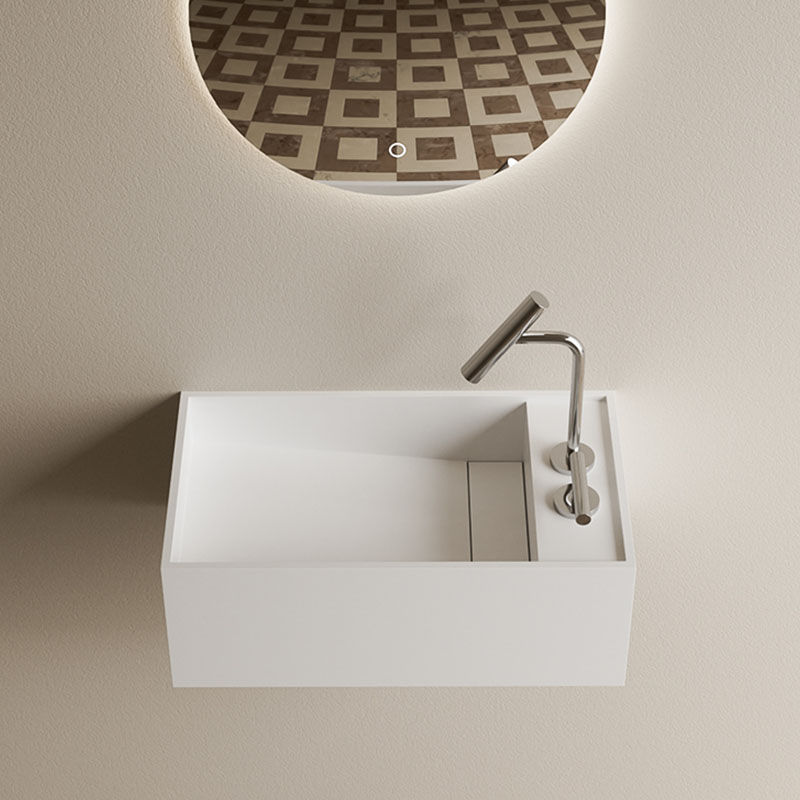 DB9001 Wall Mounted Rectangular Acrylic Wash Basin