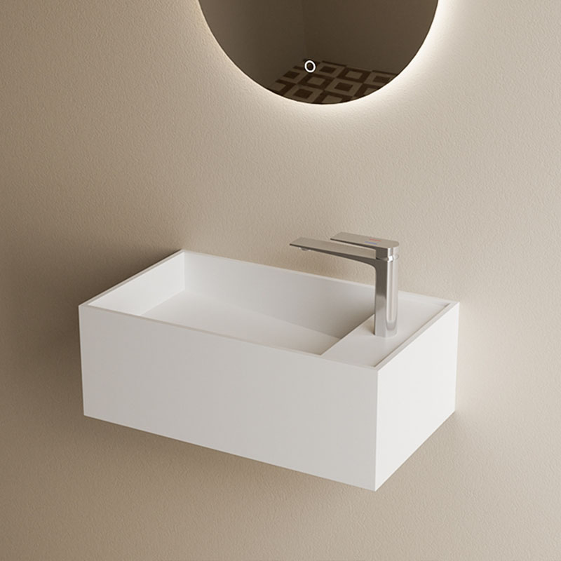 DB9001 Wall Mounted Rectangular Acrylic Wash Basin