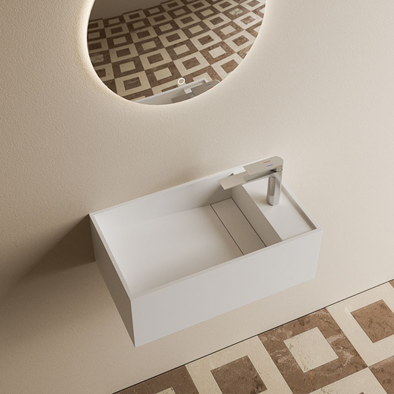 DB9001 Wall Mounted Rectangular Acrylic Wash Basin