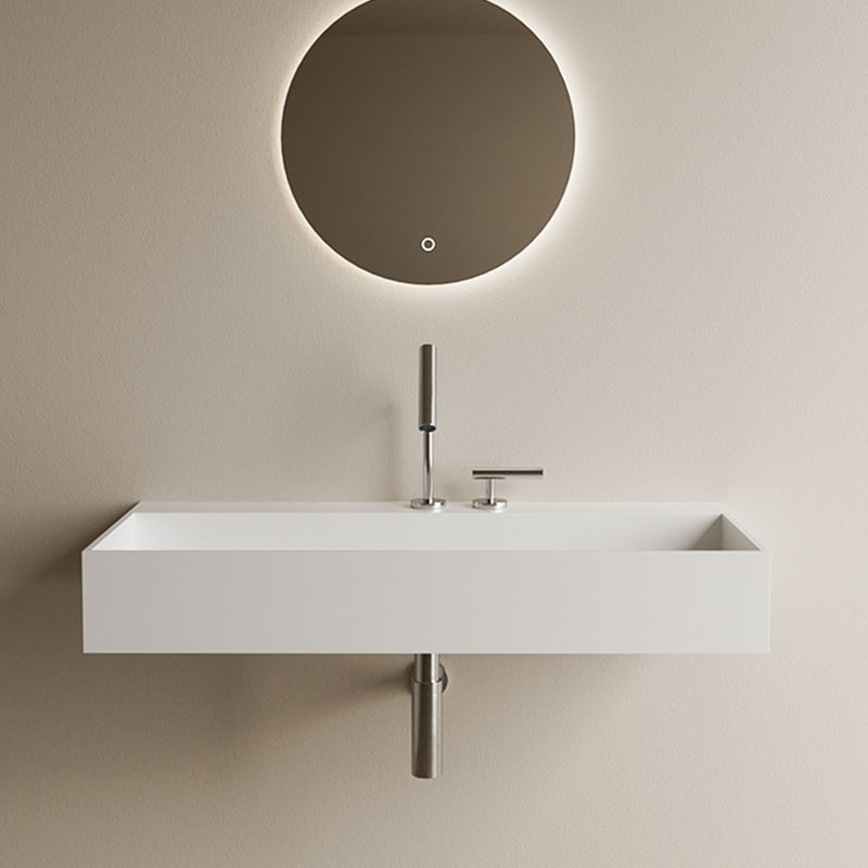 DB9002 Wall Mounted Rectangular Acrylic Wash Basin