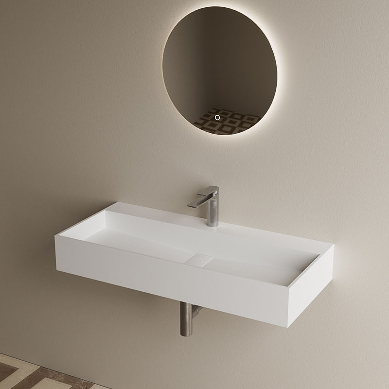 DB9002 Wall Mounted Rectangular Acrylic Wash Basin