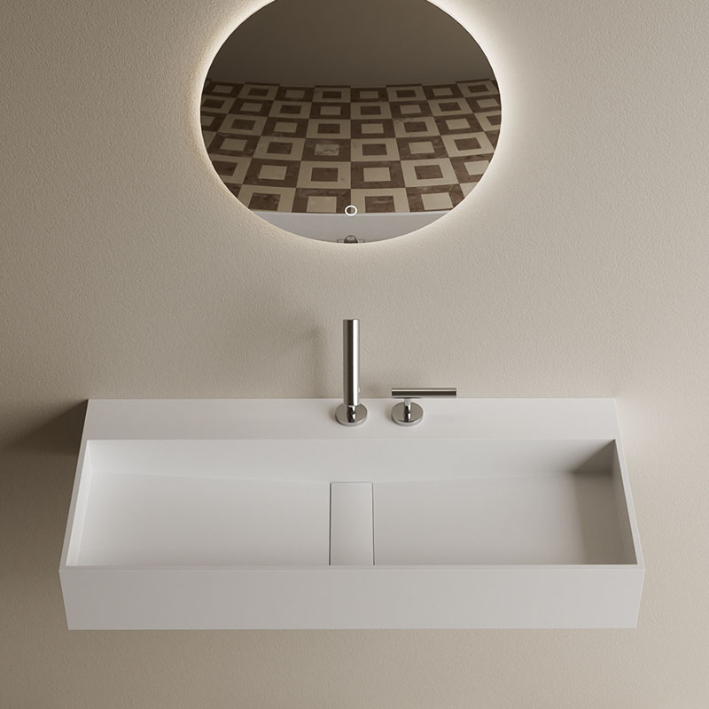 DB9002 Wall Mounted Rectangular Acrylic Wash Basin