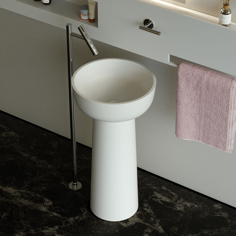 DB6623-1 Unique Freestanding Pedestal Washbasin