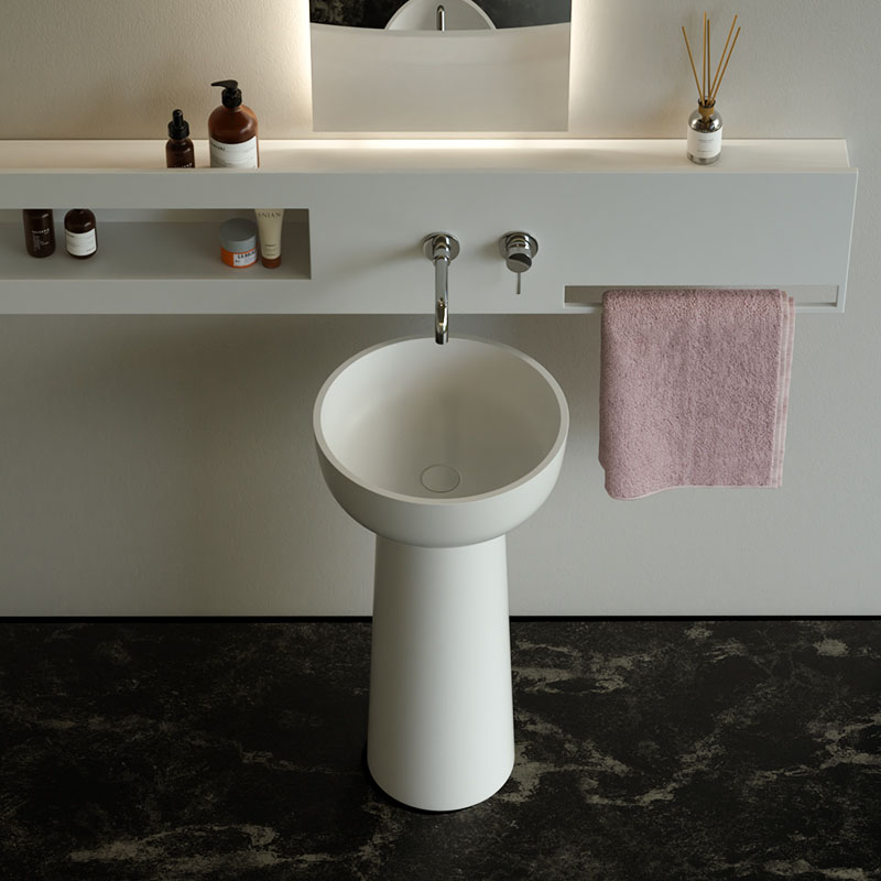 DB6623-1 Unique Freestanding Pedestal Washbasin