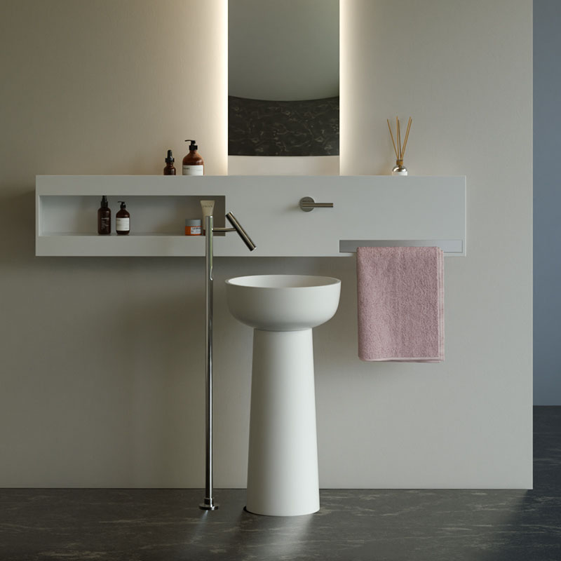 DB6623-1 Unique Freestanding Pedestal Washbasin