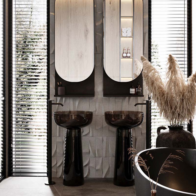 DB6623 Transparent Resin Wash Basin