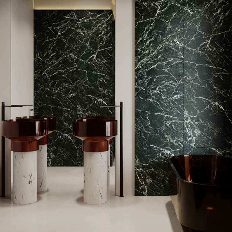 DB6630 Modern Layered Resin Pedestal Basin