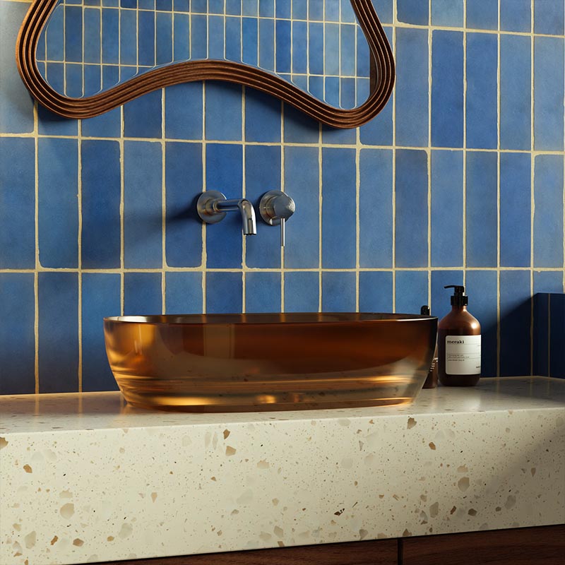 DB2268 Easy-Clean Resin Countertop Basin - Light-Diffusing