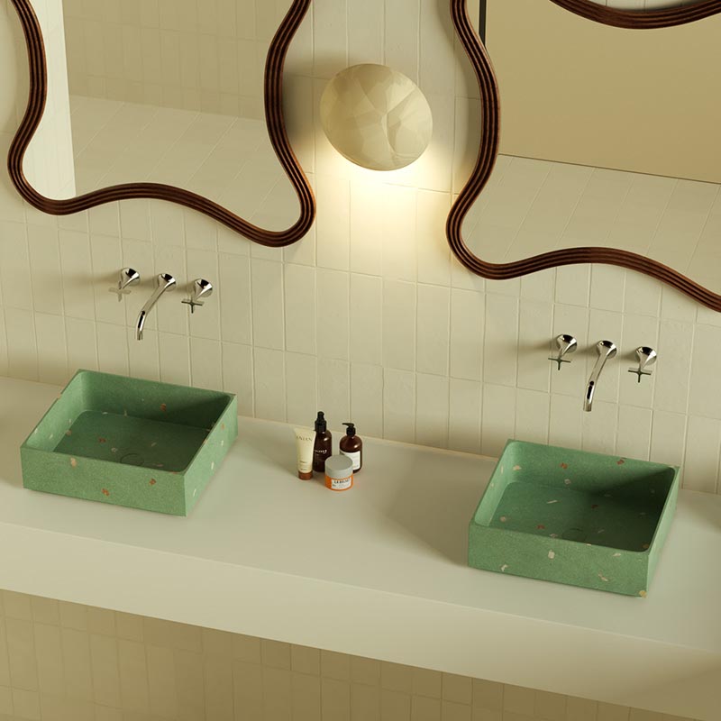 MX001-1 Terrazzo Countertop Basin