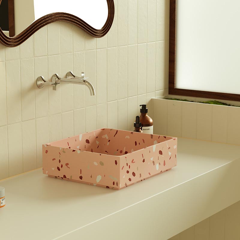 MX001-1 Terrazzo Countertop Basin