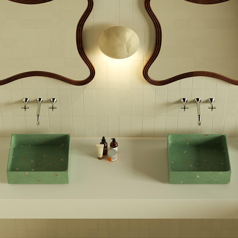 MX001-1 Terrazzo Countertop Basin