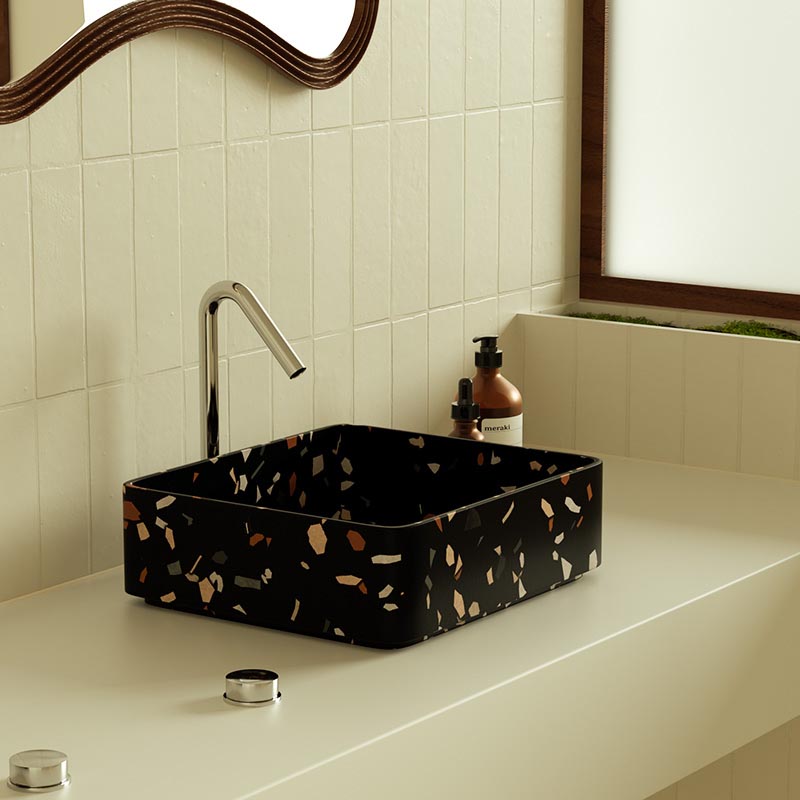 MX001-2 Handmade Terrazzo Sink for Luxury Spaces