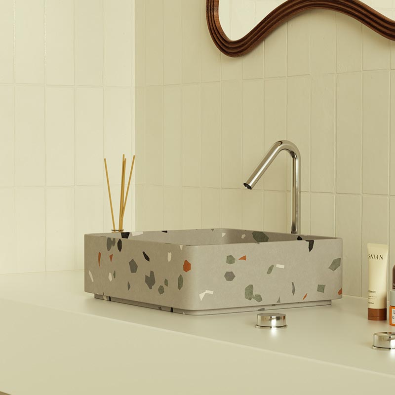MX001-2 Handmade Terrazzo Sink for Luxury Spaces