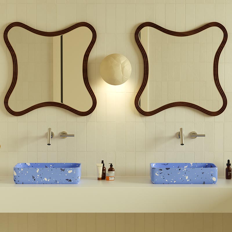 MX004-3 Artisanal Terrazzo Basin for Unique Spaces