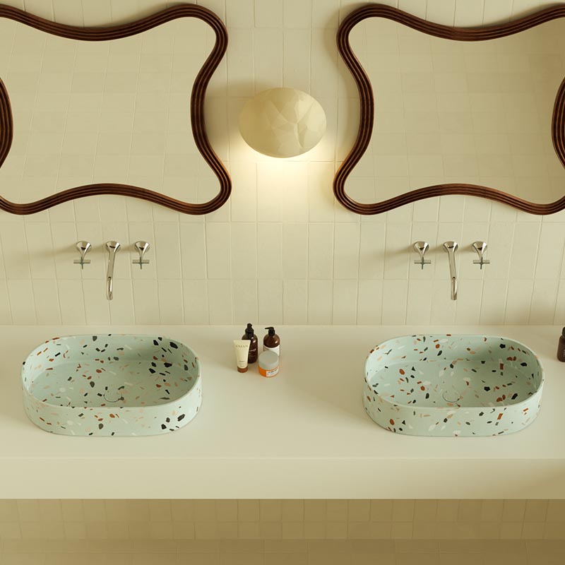 MX011-1 Terrazzo Countertop Basin