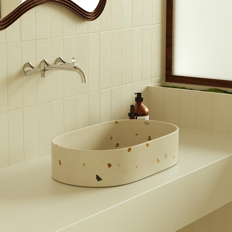 MX011-1 Terrazzo Countertop Basin