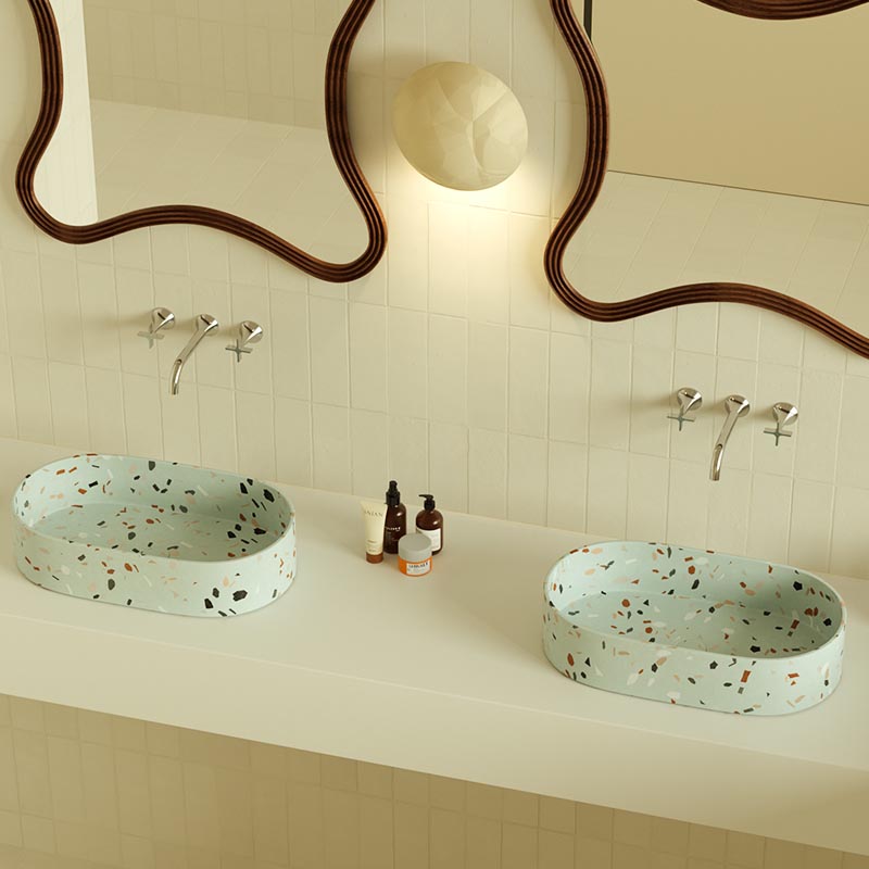 MX011-1 Terrazzo Countertop Basin