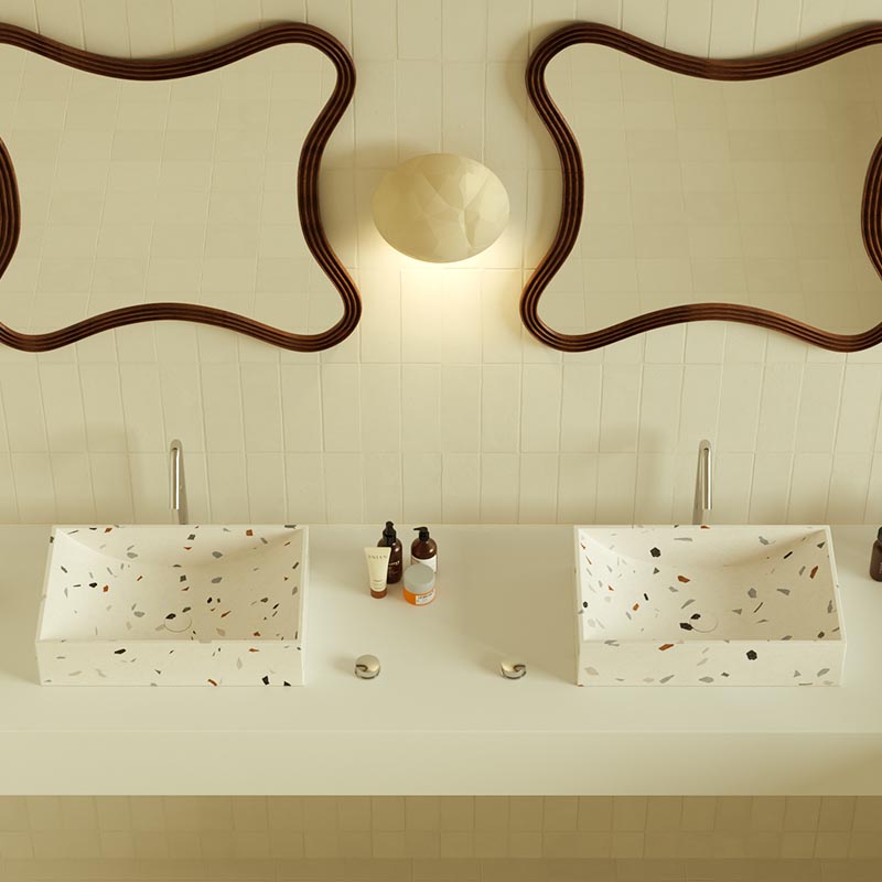 MX012 Handmade Terrazzo Sink for Luxury Spaces
