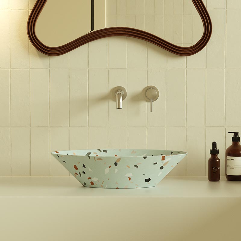 MX017 Artisanal Terrazzo Basin for Unique Spaces