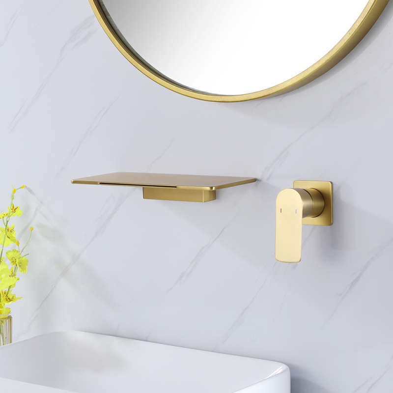 FVB302 Single Lever Handle Wall-Mounted Waterfall Faucet Solid Brass