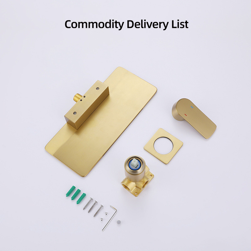 FVB302 Single Lever Handle Wall-Mounted Waterfall Faucet Solid Brass