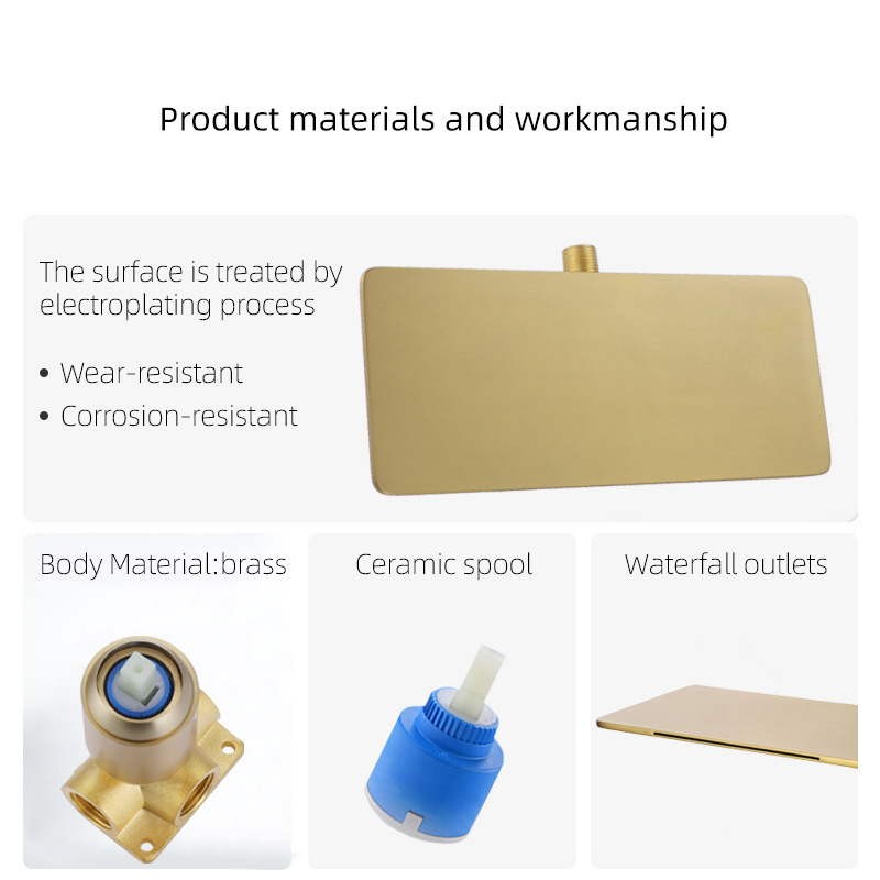 FVB302 Single Lever Handle Wall-Mounted Waterfall Faucet Solid Brass