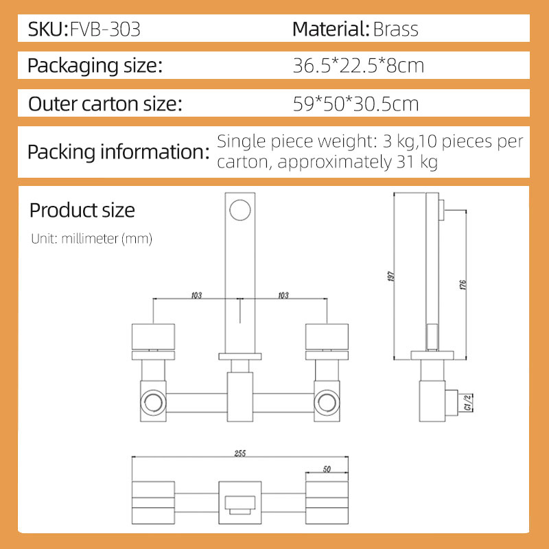 FVB303 Durable Brass Faucet for Modern Bathrooms