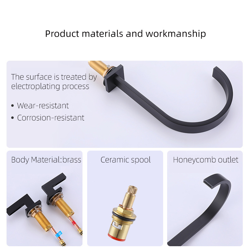 FVB304 Dual-Control Basin Mixer with Honeycomb Spout