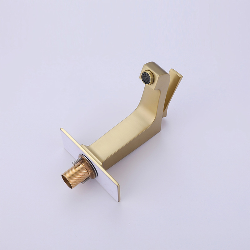 FVB309 Modern Angular Brass Faucet with Single-Handle Design