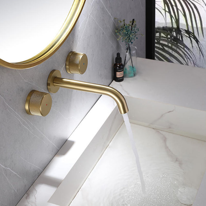 FVB307 Modern Wall-Mounted Basin Mixer with Honeycomb Spout