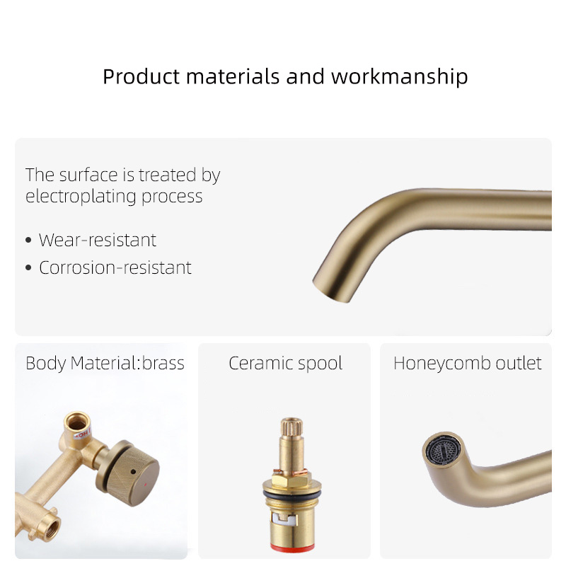 FVB307 Modern Wall-Mounted Basin Mixer with Honeycomb Spout