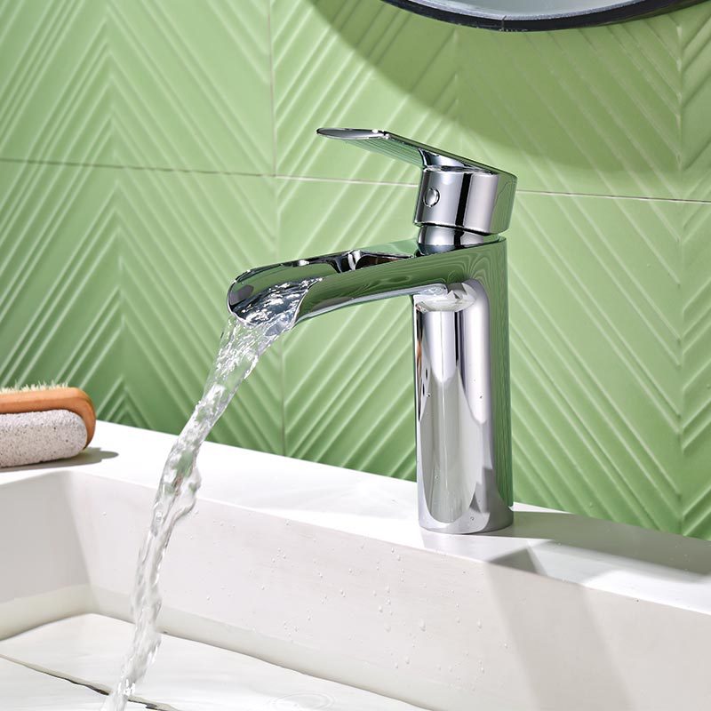 FVB313 Modern Waterfall Basin Mixer with Single-Handle Design