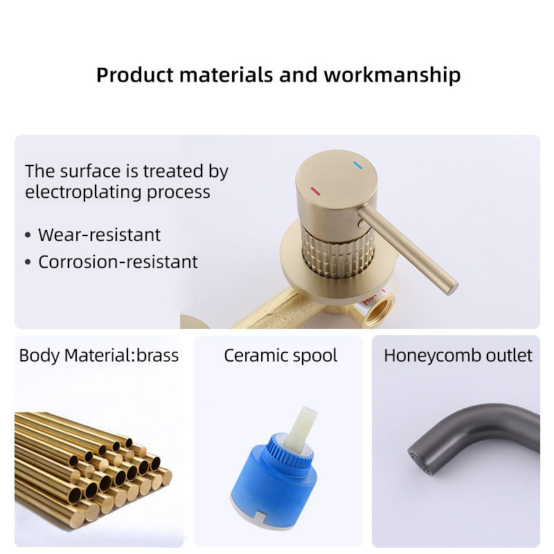 FVB315 Modern Chrome Plated Brass Single Lever Handle Wall Mount Bathroom Basin Faucet