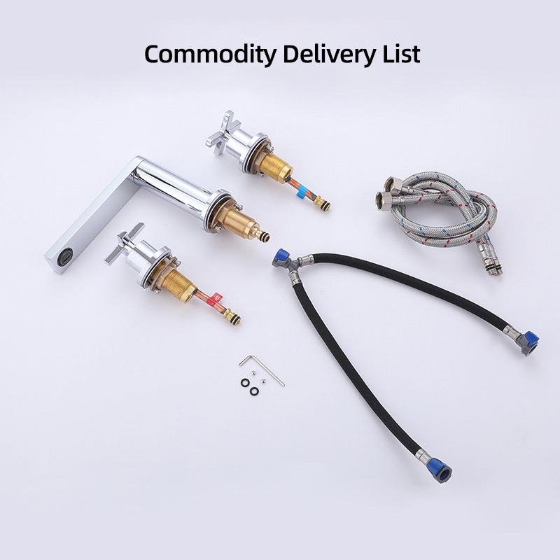 FVB320 Brushed Gold Brass Basin Faucet – Dual Cross-Handle, Splash-Free Flow FVB320 Brushed Gold Brass Basin Faucet – Dual Cross-Handle, Splash-Free Flow