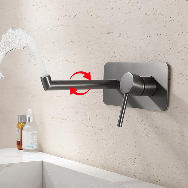 FVB321 Recessed Single-Handle Basin Mixer with 360° Swivel Spout