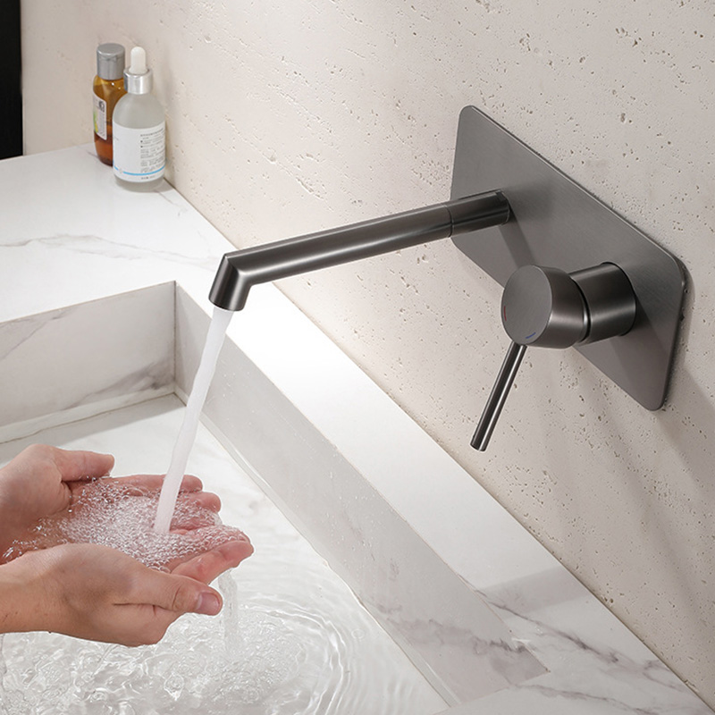 FVB321 Recessed Single-Handle Basin Mixer with 360° Swivel Spout