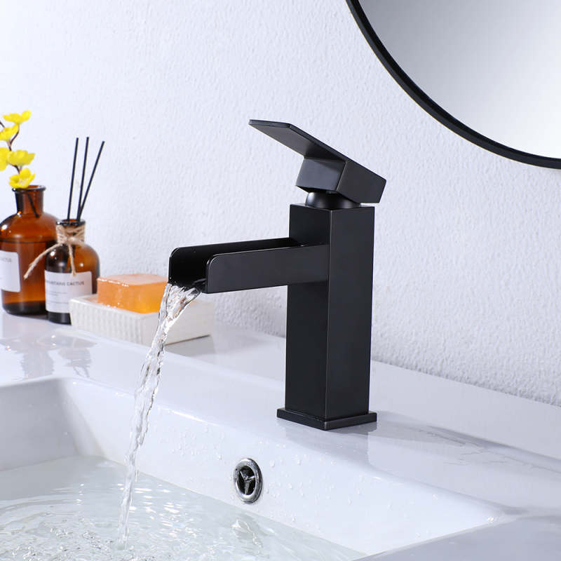 FVB325 Modern Waterfall Basin Mixer with Single-Handle Design
