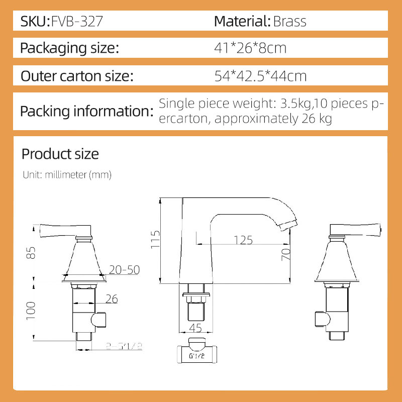 FVB327 Dual-Control Basin Mixer with Honeycomb Spout FVB327 Dual-Control Basin Mixer with Honeycomb Spout