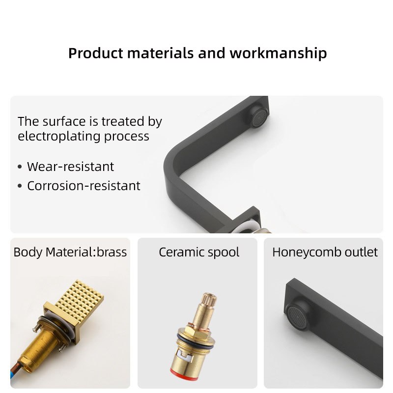 FVB329 Luxury Basin Faucet | Diamond-Textured Knobs & Chrome/Brushed Gold Finish