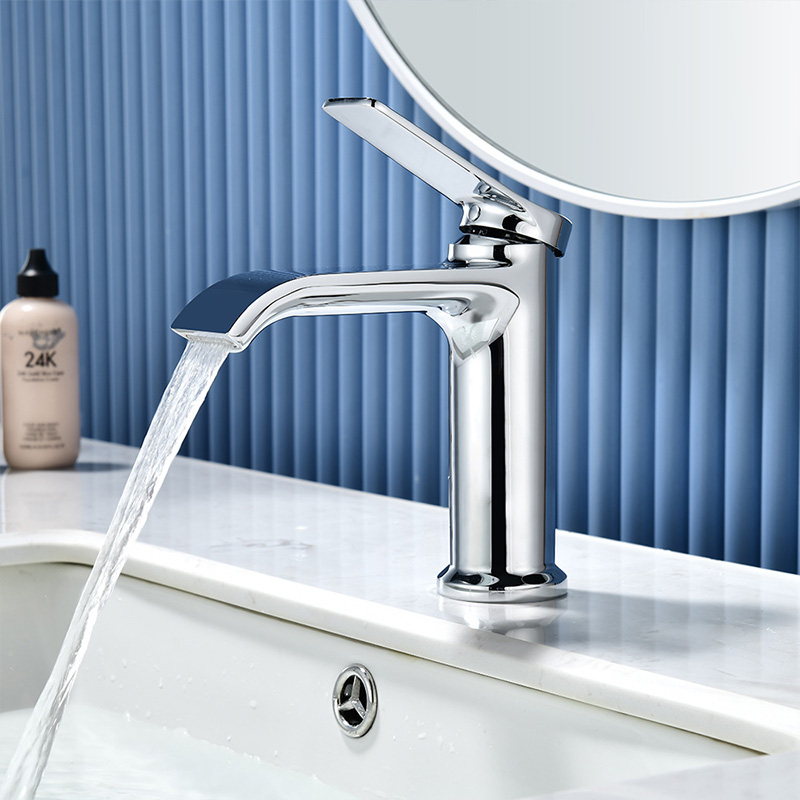 FVB330 Modern chrome single hole deck mounted bathroom sink faucet
