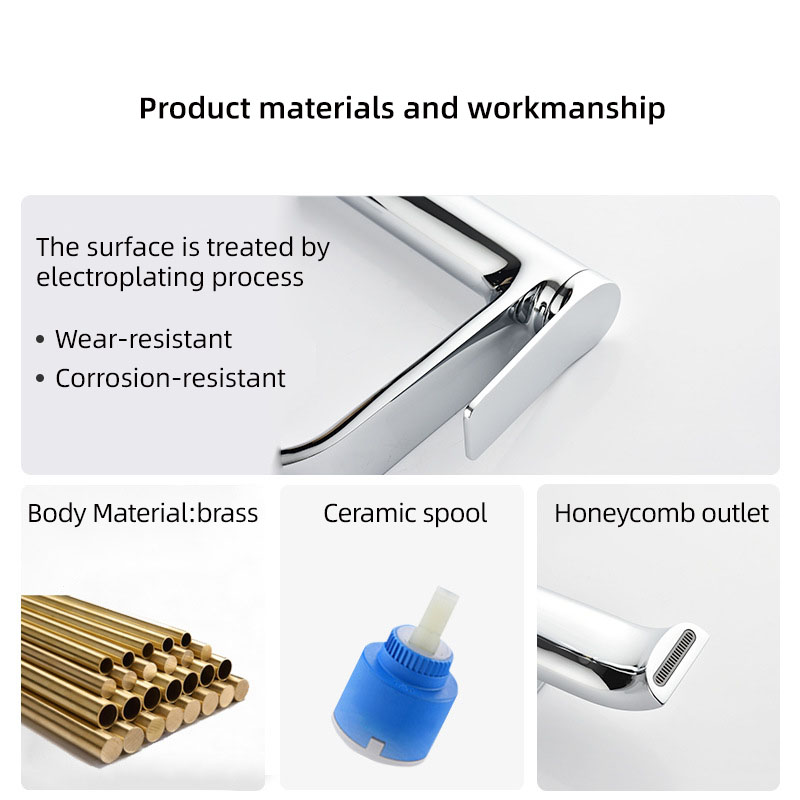 FVB330 Modern chrome single hole deck mounted bathroom sink faucet