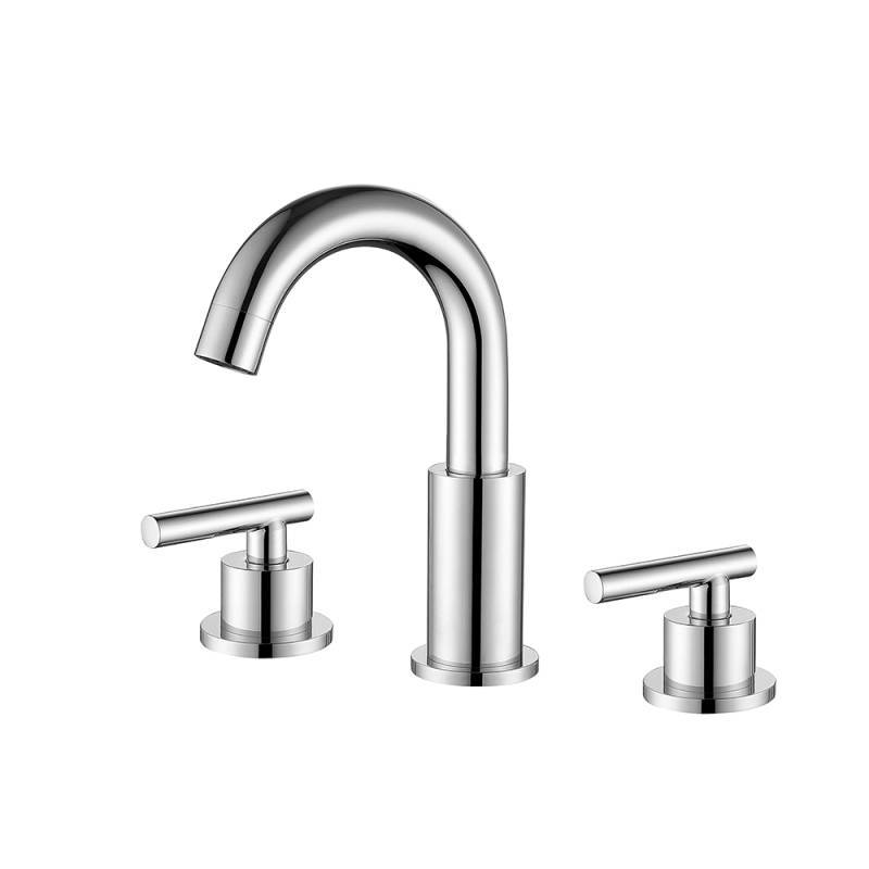 FVB333 Brushed Gold Brass Basin Faucet – Dual Cross-Handle, Splash-Free Flow