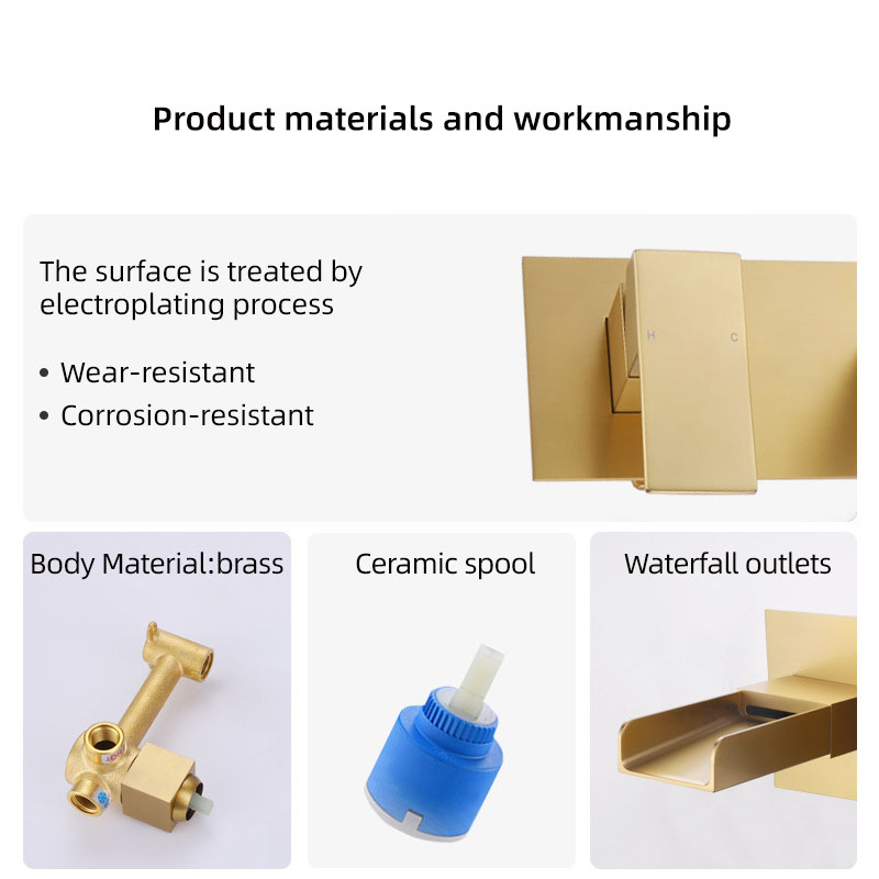 FVB336 Modern Waterfall Basin Mixer with Single-Handle Design