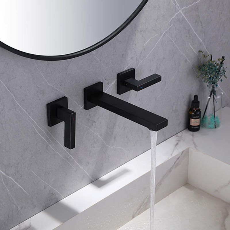 FVB338 Modern Wall-Mounted Basin Faucet With Matte Black