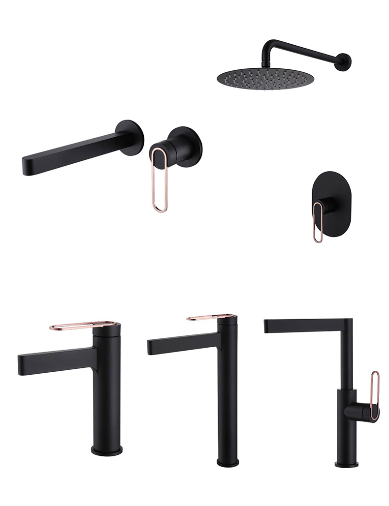 FVB339 Wall-Mounted Basin Faucet | Brushed Gold Brass & Single-Handle Control