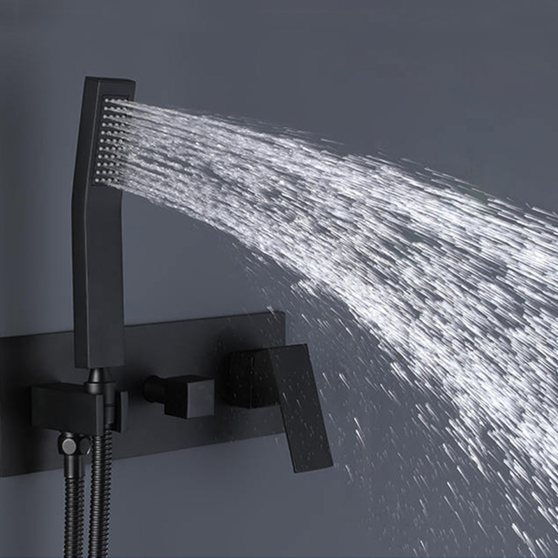 FSS204 Brushed Gold Wall Mounted Shower System with Handheld Shower Solid Brass