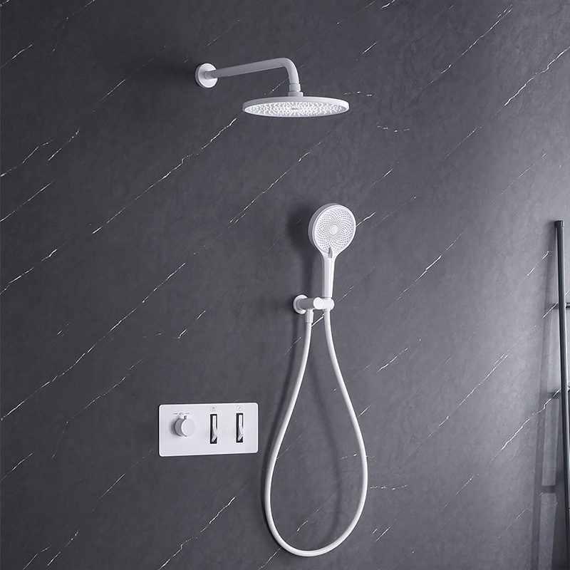 FSS206 Thermostatic Wall-Mount Rain Shower Set 2-function with Hand Shower