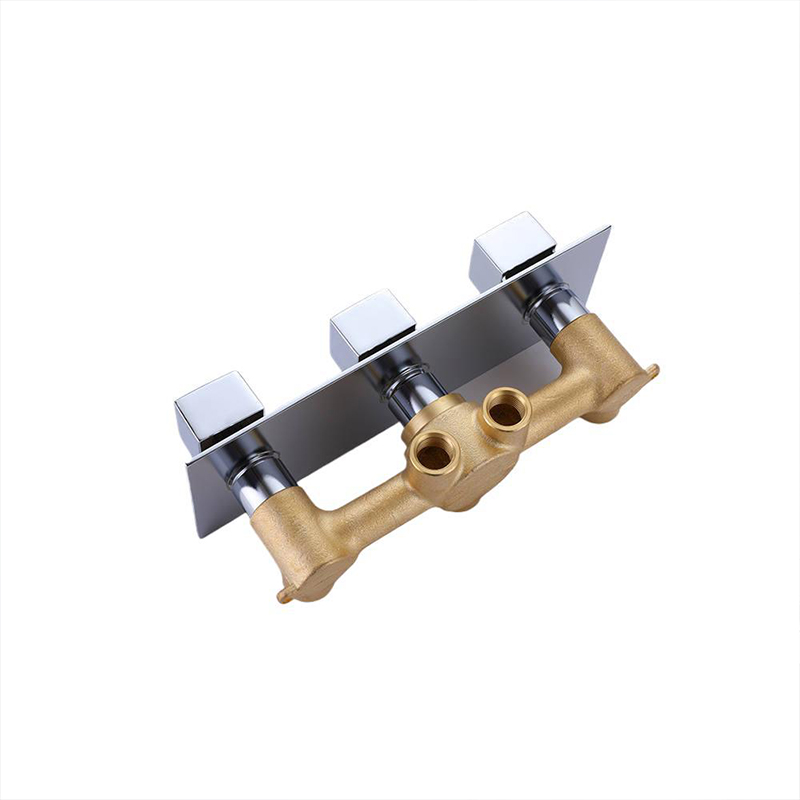 FSS208 Modern Square Rain Shower Head Wall Mounted Solid Brass Shower Mixer