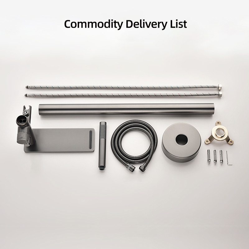 FBT103 Matte Black Freestanding Bathtub Faucet with Waterfall Spout & Handheld Shower